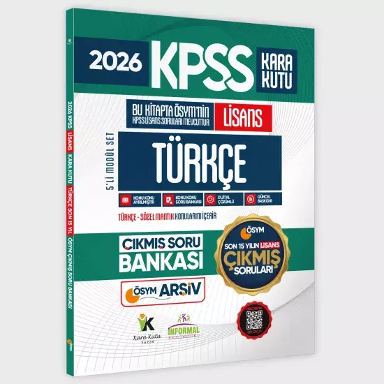 2026 FULLKPSS Lisans Kara Kutu ÖSYM Çıkmış Soru Bankası 5li Modül Set Son 15 Yıl (Sadece Lisans)