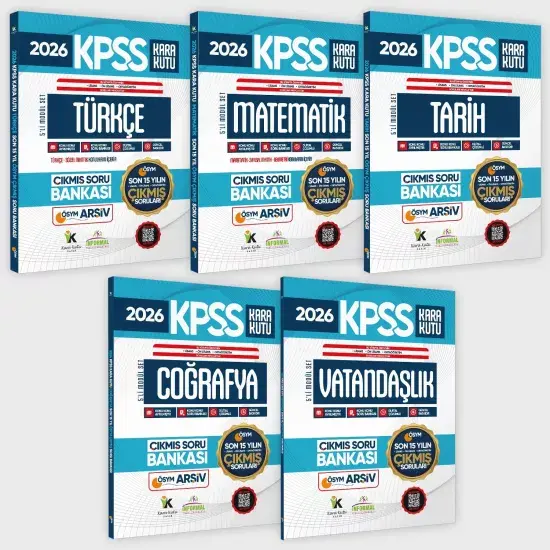 2026 FULLKPSS Lisans-Önlisans-Ortaöğretim Kara Kutu ÖSYM Çıkmış Soru Bankası 5li Modül Set Son 15Yıl