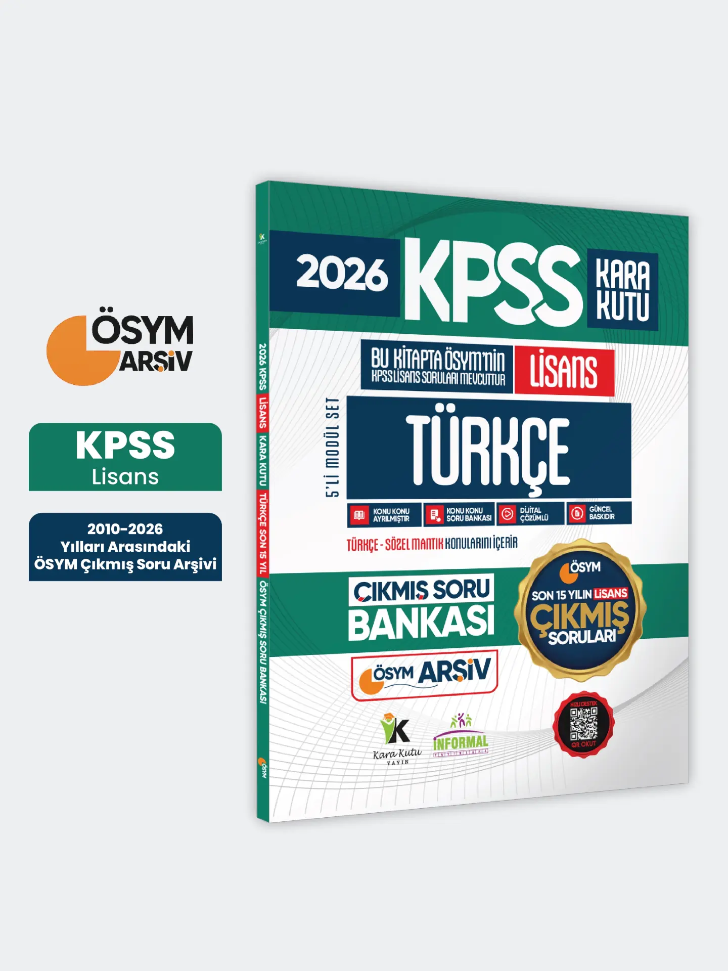 2026 FULLLisans KPSS Lisans Türkçe Kara Kutu ÖSYM Çıkmış Soru Bankası Son 15 Yıl(Sadece Lisans)