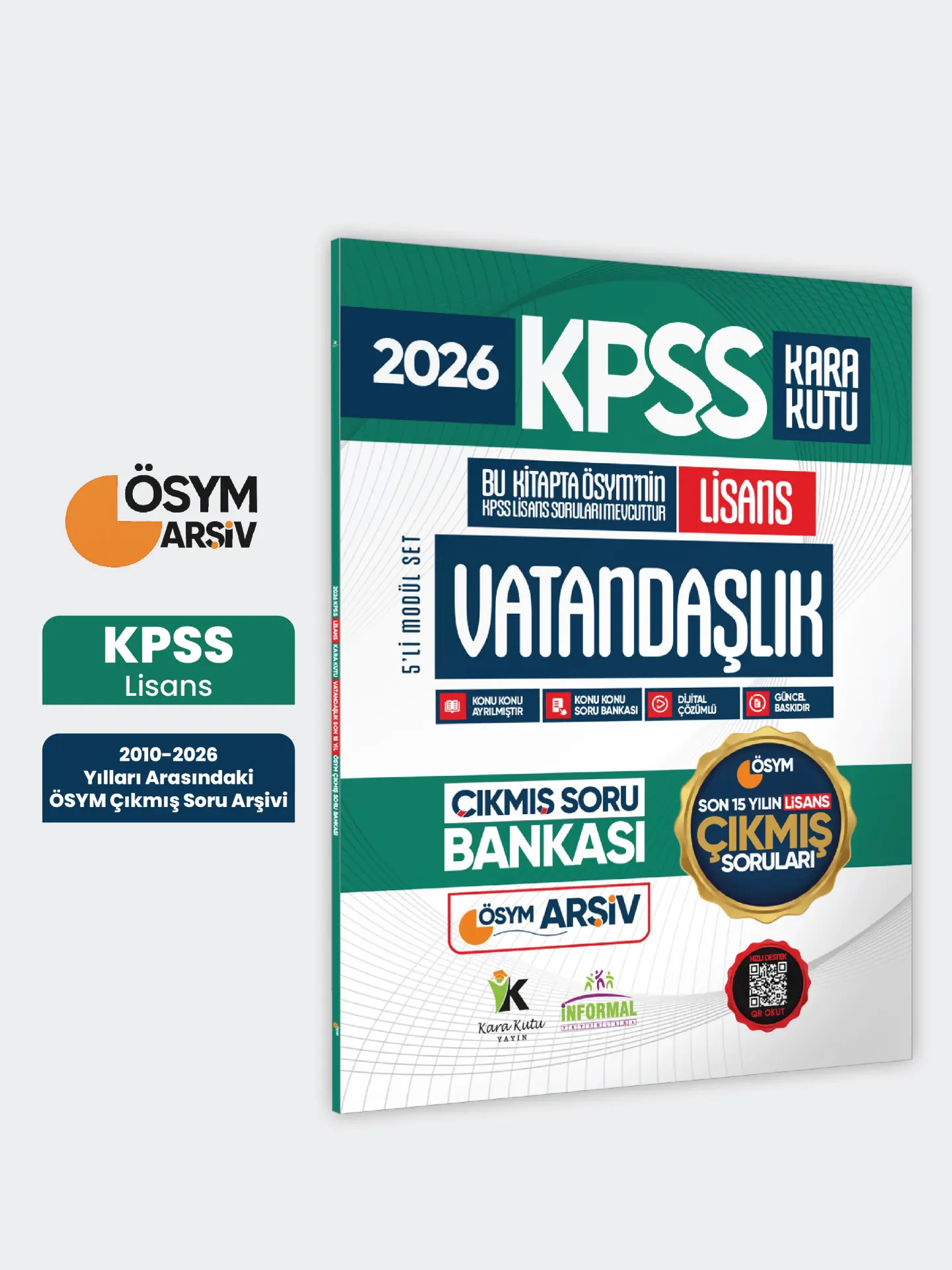 2026 FULLLisans KPSS Lisans Vatandaşlık Kara Kutu ÖSYM Çıkmış Soru Bankası Son 15 Yıl(Sadece Lisans)