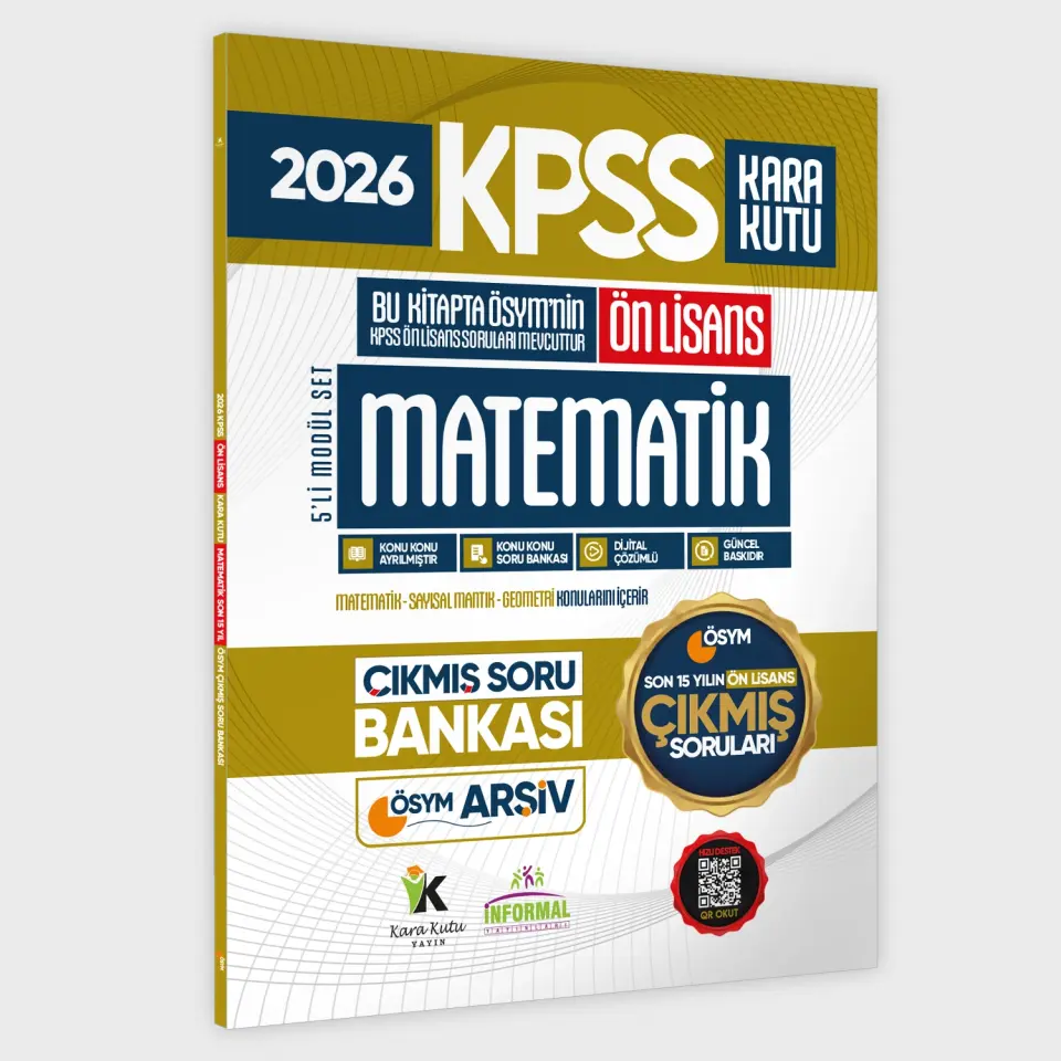 2026 FULLÖnLisans KPSS Matematik Kara Kutu ÖSYM Çıkmış Soru Bankası Son 15 Yıl (Sadece Ön Lisans)