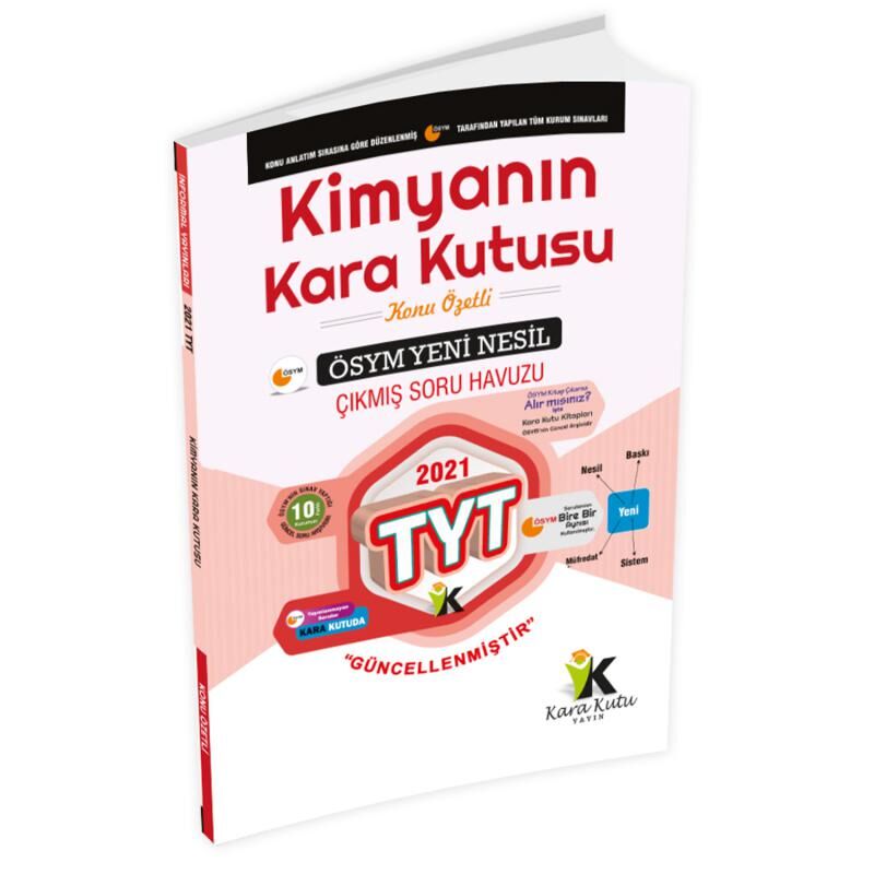 TYT-AYT KİMYANIN KARA KUTUSU KONU ÖZETLİ TAMAMI ÇÖZÜMLÜ SORU BANKASI SET