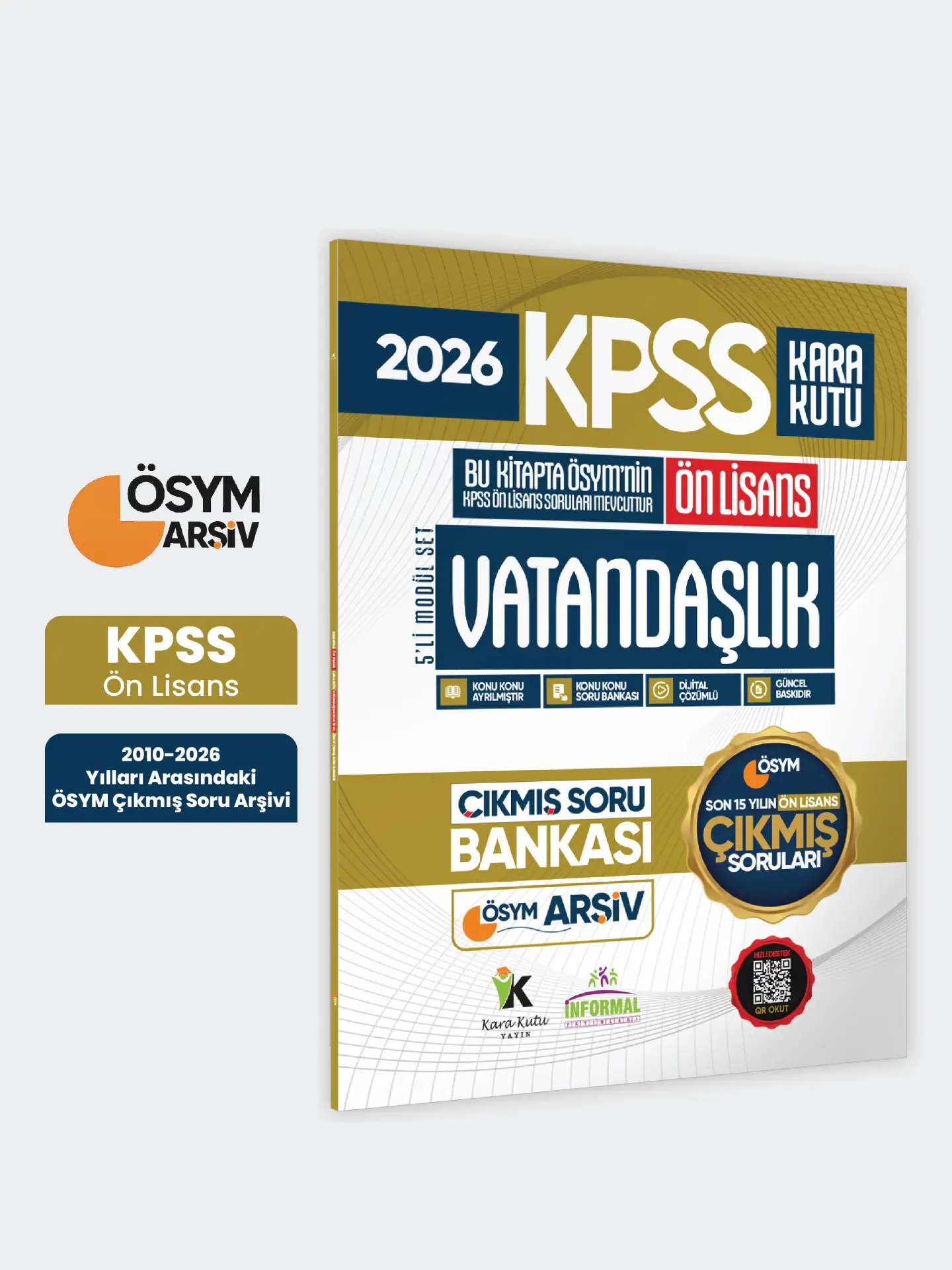 2026 FULLÖnLisans KPSS Vatandaşlık Kara Kutu ÖSYM Çıkmış Soru Bankası Son 15 Yıl (Sadece Ön Lisans)