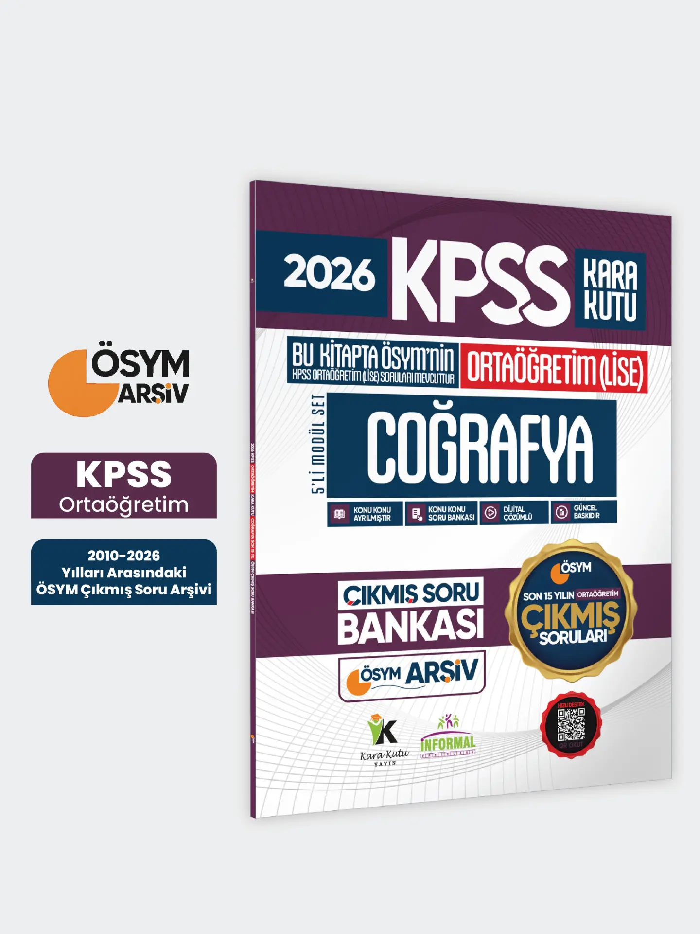 2026 FULLOrtaöğretim KPSS Coğrafya Kara Kutu ÖSYM Çıkmış Soru Bankası Son 15 Yıl(Sadece Ortaöğretim)