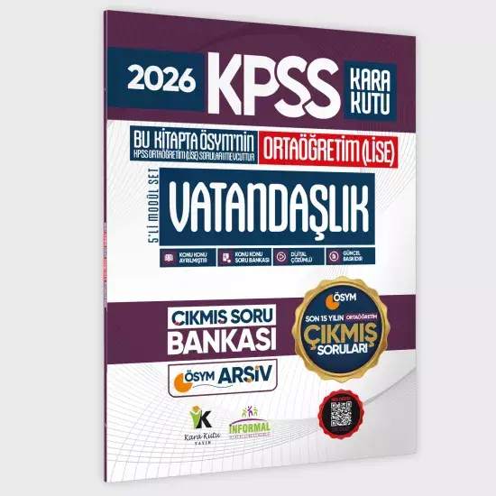 2026 FULLOrtaöğretim KPSS Kara Kutu ÖSYM Çıkmış Soru Bankası 5li Modül Set Son 15 Yıl(Sadece Lise)