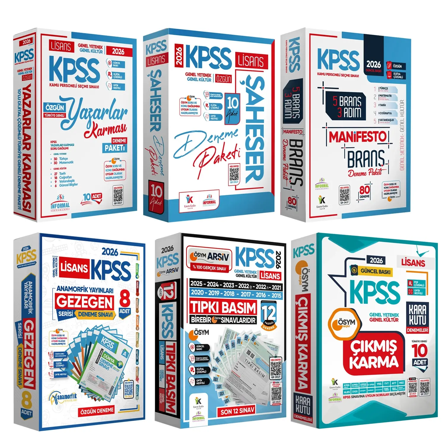 2026 KPSS Full 6lı Özgün-Tıpkı-Karma-Çıkmış-Manifesto Güncel Türkiye Geneli Çözümlü Deneme Paketi