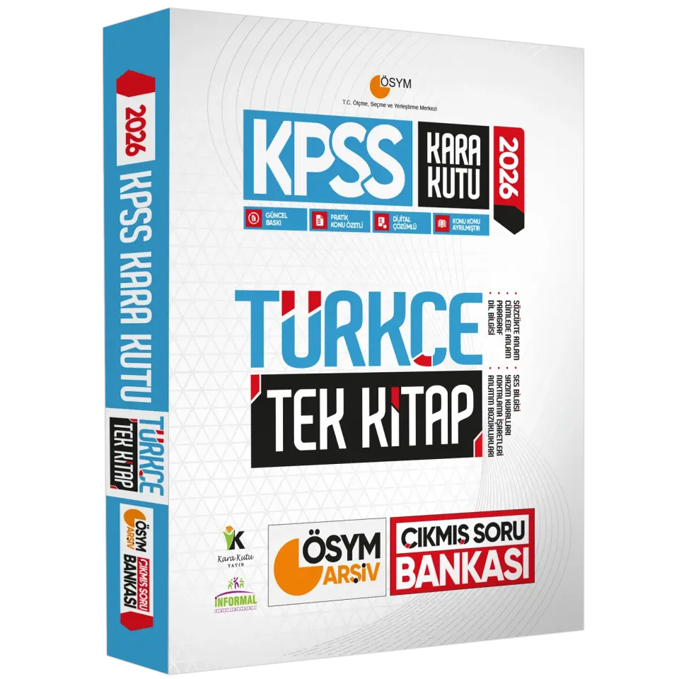 2026 KPSS Kara Kutu Genel Yetenek TEKLİ KİTAP SET Çıkmış Soru Bankası Konu Özetli Dijital Çözümlü
