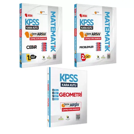 2026 KPSS Kara Kutu Matematik 1.-2.Cilt ve Geometri 3lü ÖSYM Çıkmış Soru Bankası Konu Özetli Çözümlü