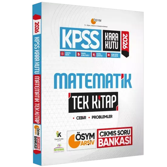 2026 KPSS Kara Kutu Matematik TEK KİTAP ÖSYM Arşiv Çıkmış Soru Bankası Konu Özetli Dijital Çözümlü