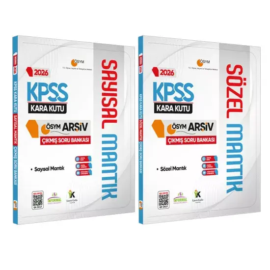 2026 KPSS Kara Kutu Sayısal ve Sözel Mantık Set ÖSYM Çıkmış Soru Bankası Konu Özetli Dijital Çözümlü