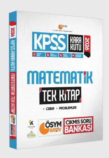 2026 KPSS Kara Kutu TEK KİTAP Matematik ve Geometri ÖSYM Çıkmış Soru Bankası 2li SET Konu Özetli
