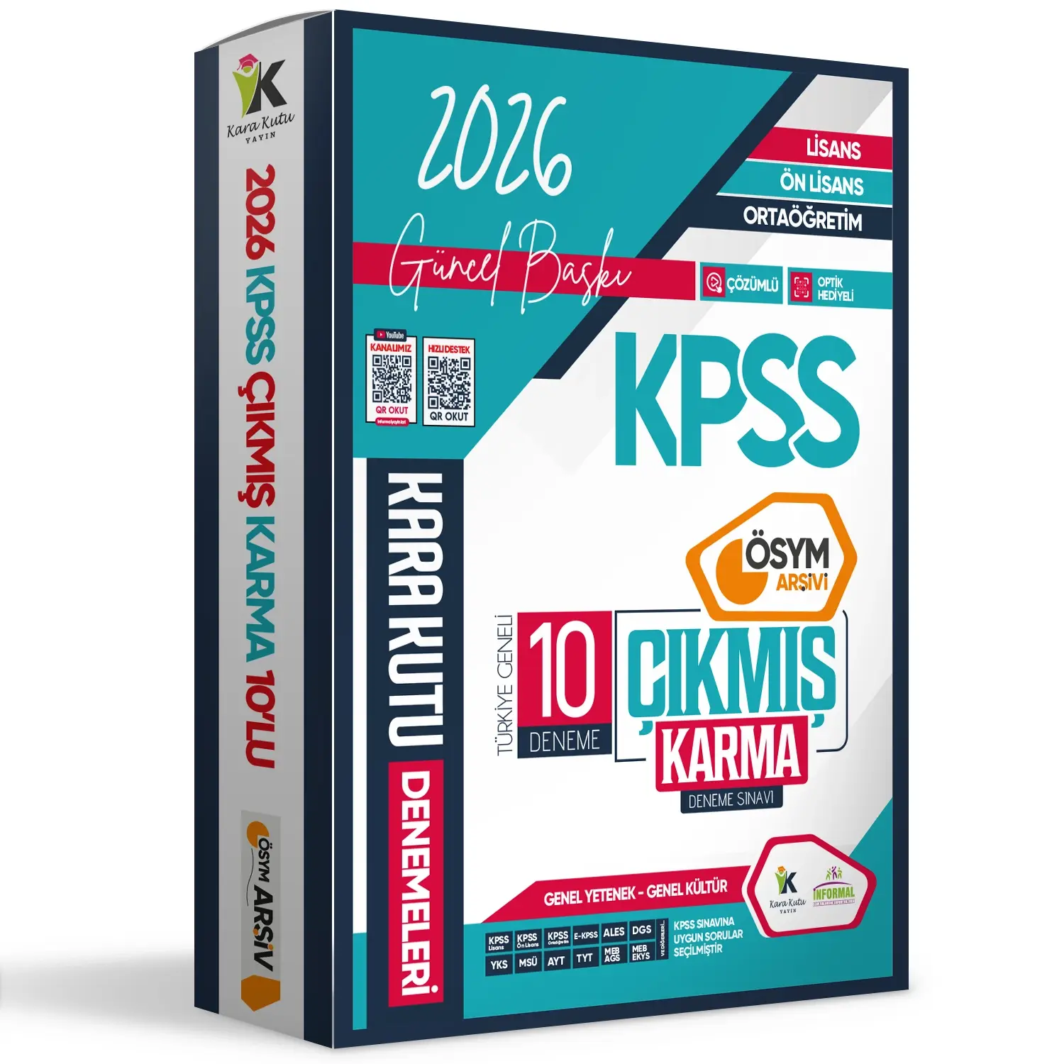 2026 KPSS Lisans Genel Kültür Genel Yetenek ÖSYM Çıkmış Karma Karakutu 10lu Deneme Dijital Çözümlü