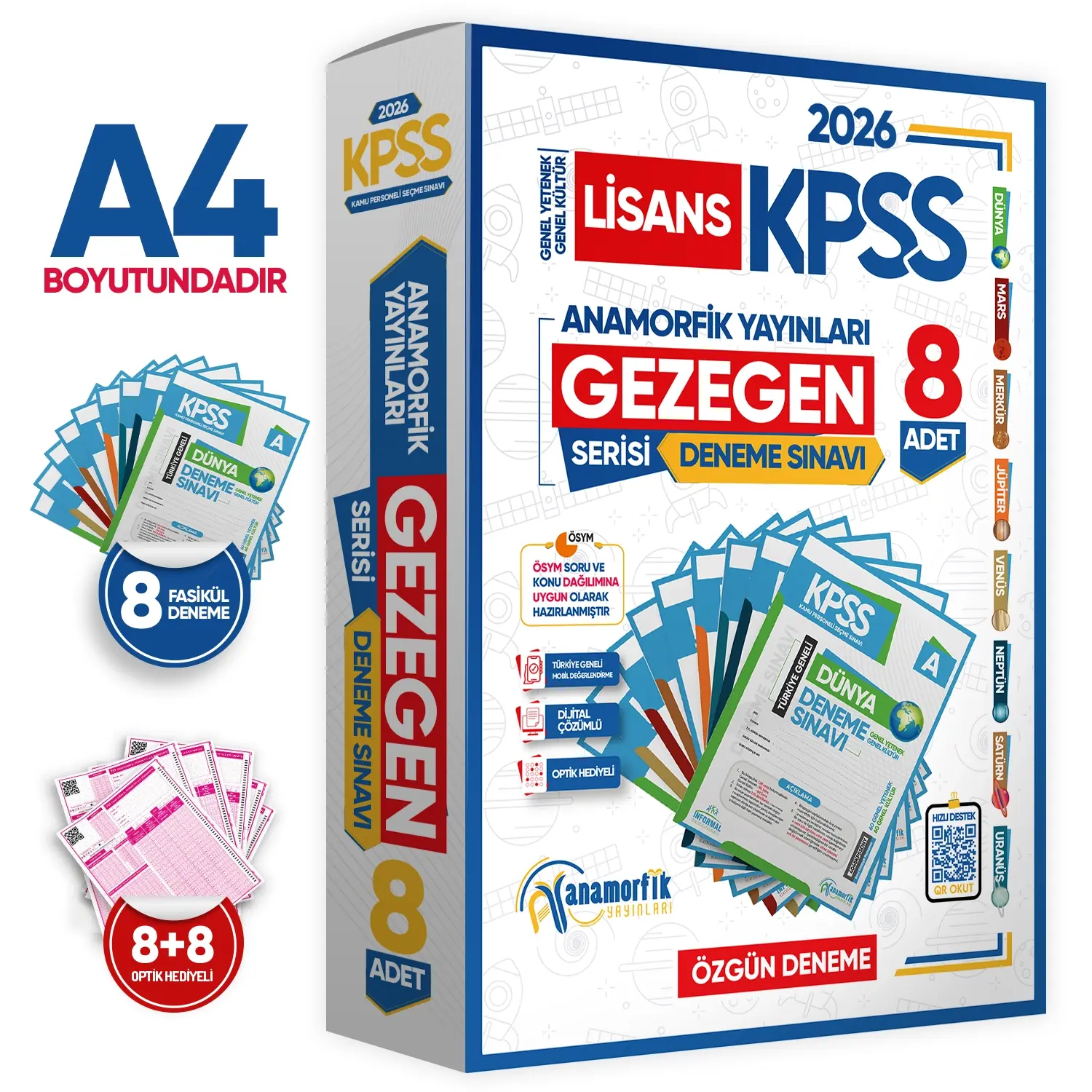 2026 KPSS Lisans GY-GK GEZEGEN Serisi 8li Deneme Paketi Kurumsal Türkiye Geneli Dijital Çözümlü