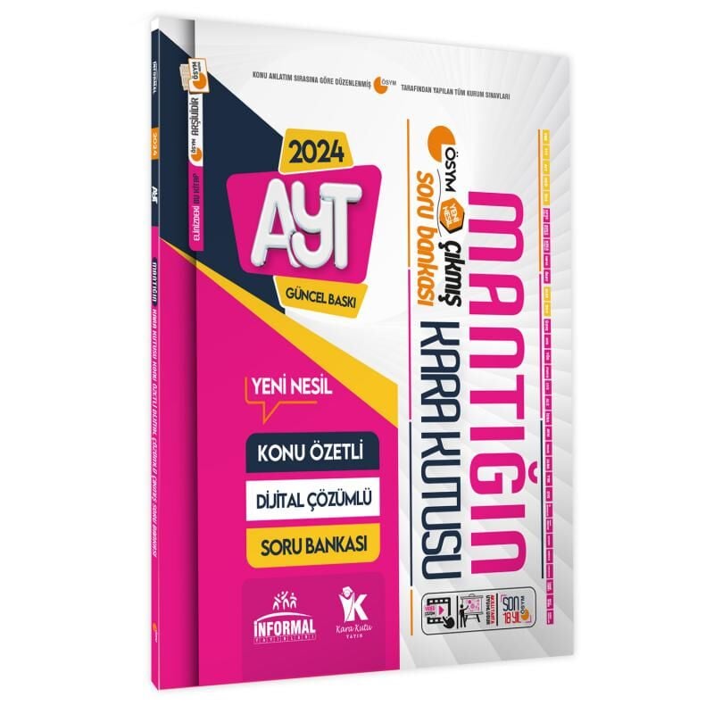 YKS AYT MANTIK Kara Kutusu Konu Özetli Dijital Çözümlü ÖSYM Çıkmış Soru Havuzu Bankası