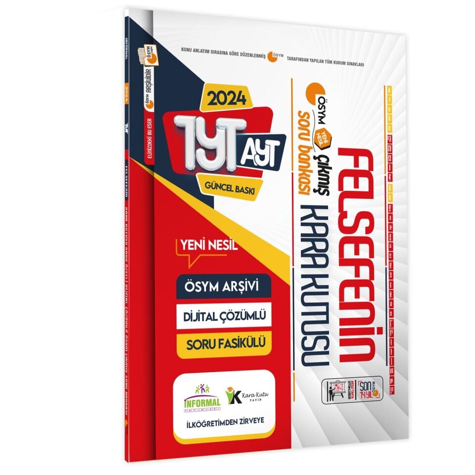 YKS TYT AYT FELSEFE GRUBUNUN Kara Kutusu Çıkmış Soru Bankası 4lü Set Dijital Çözümlü
