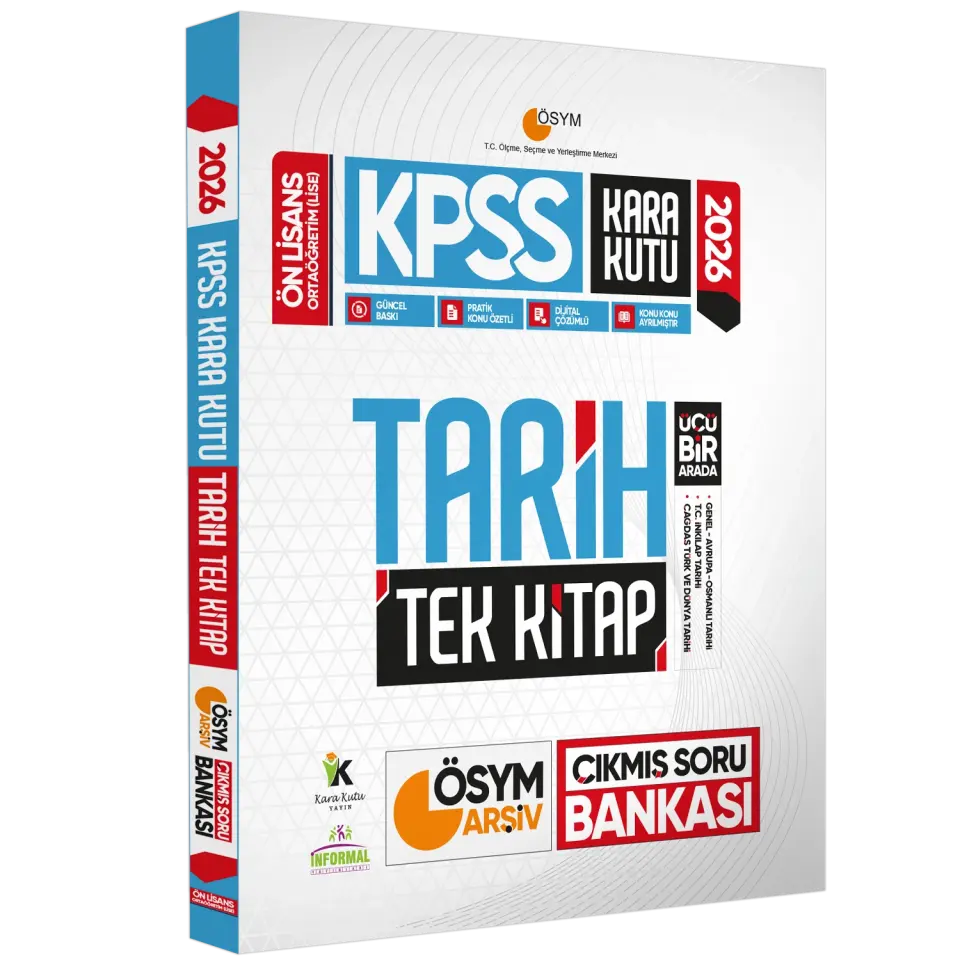 2026 KPSS Ön Lisans Tarihin Kara Kutusu Tek Kitap ve Manifesto Çözümlü Branş Deneme 2li Seti