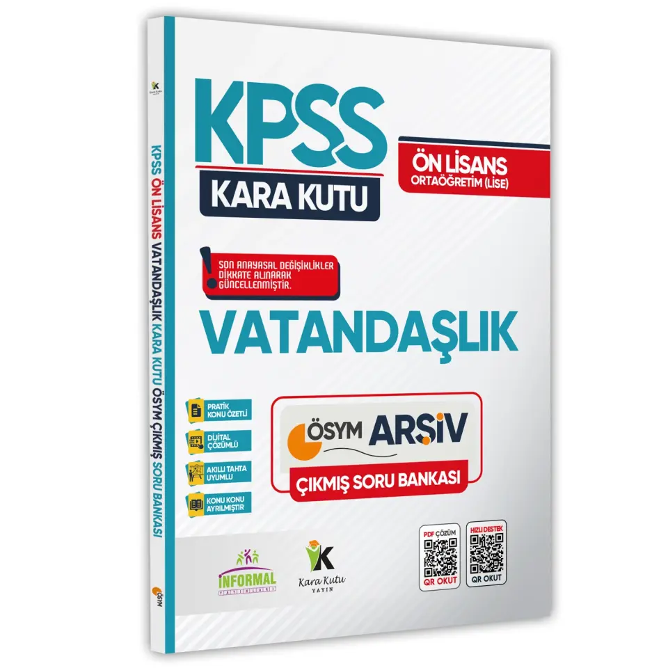 2026 KPSS Ön Lisans Vatandaşlık Kara Kutu Soru Bankası ve Manifesto Çözümlü Branş Deneme 2li Seti