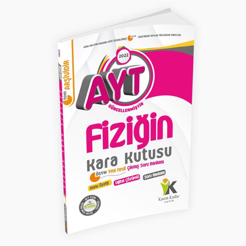 YKS-AYT Fizik Kara Kutu Konu Özetli Dijital Çözümlü Çıkmış Soru Bankası