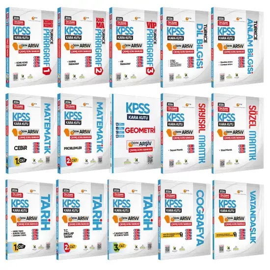 2026 KPSS Önlisans ALTIN PAKET GY-GK Kara Kutu ÖSYM Çıkmış Soru Bankası  Konu Ö. Dijital Çözümlü SET