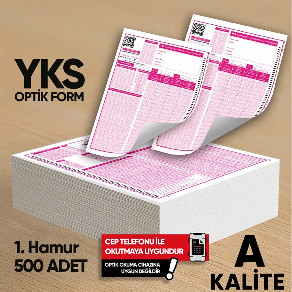 YKS-MSÜ Deneme Sınavları İçin 500 Adet Optik Form