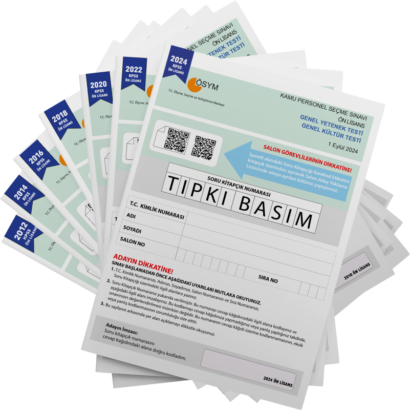 2026 KPSS Önlisans ÖSYM Çıkmış Soru Tıpkı Basım 7li Deneme Paketi Türkiye Geneli Dijital Çözümlü