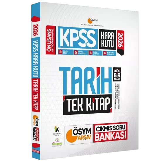2026 KPSS Önlisans Tarih Coğrafya Vatandaşlık Kara Kutu Soru Bankası ve Manifesto Deneme 6lı Set