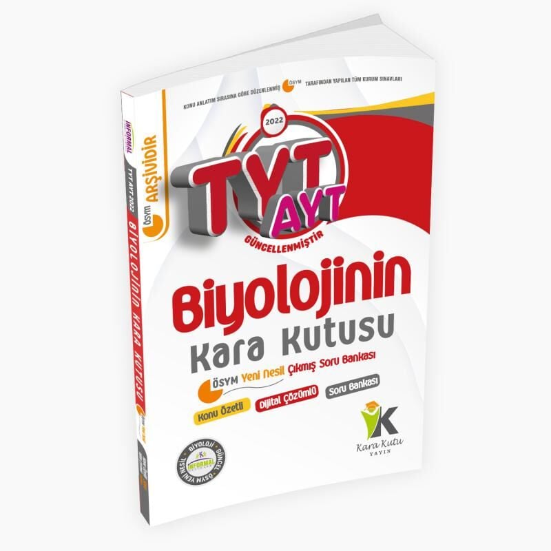 YKS-TYT Biyolojinin Kara Kutusu Konu Özetli Dijital Çözümlü Çıkmış Soru Bankası