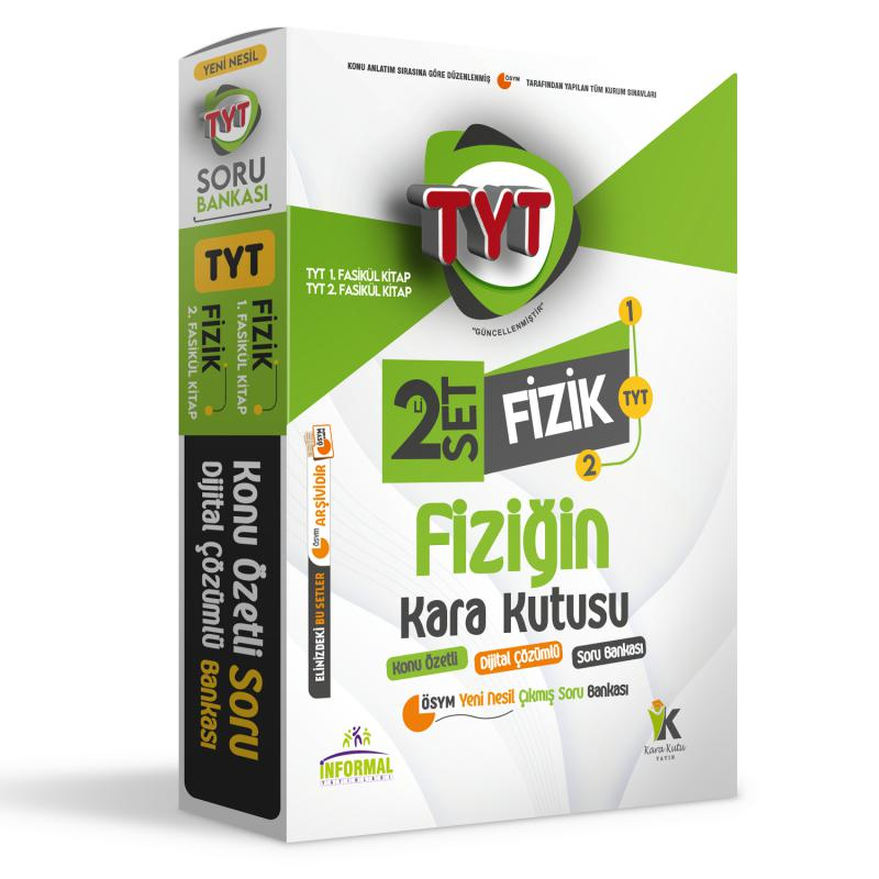 YKS-TYT FiziK Kara Kutu 2’Lİ Set Konu Özetli Dijital Çözümlü ÖSYM Soru BANKASI
