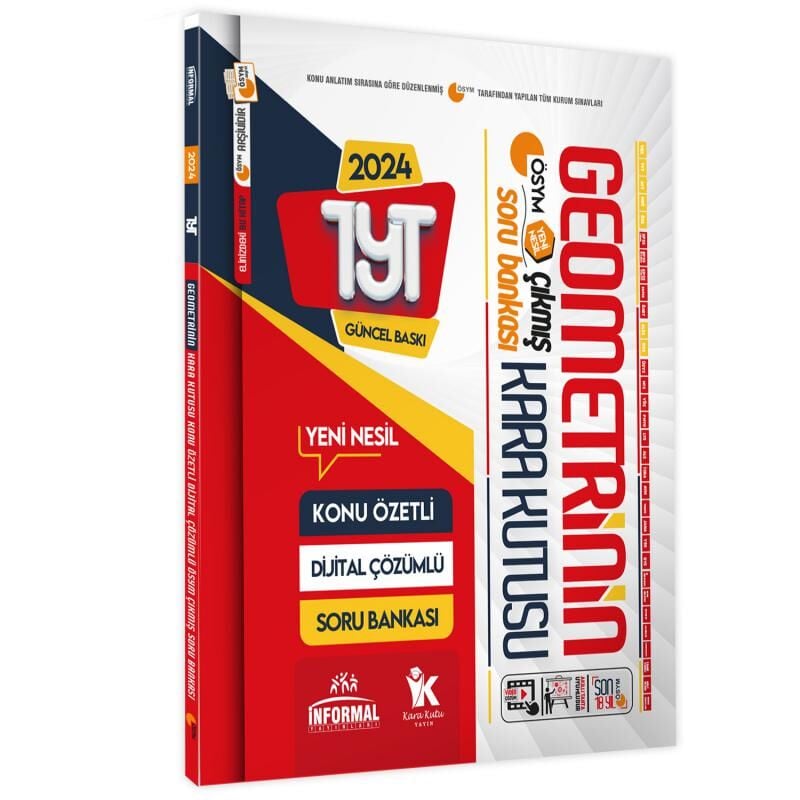 YKS-TYT Matematik TEK KİTAP ve Geometri Kara Kutu Konu Ö. Dijital Çözümlü Soru Bankası
