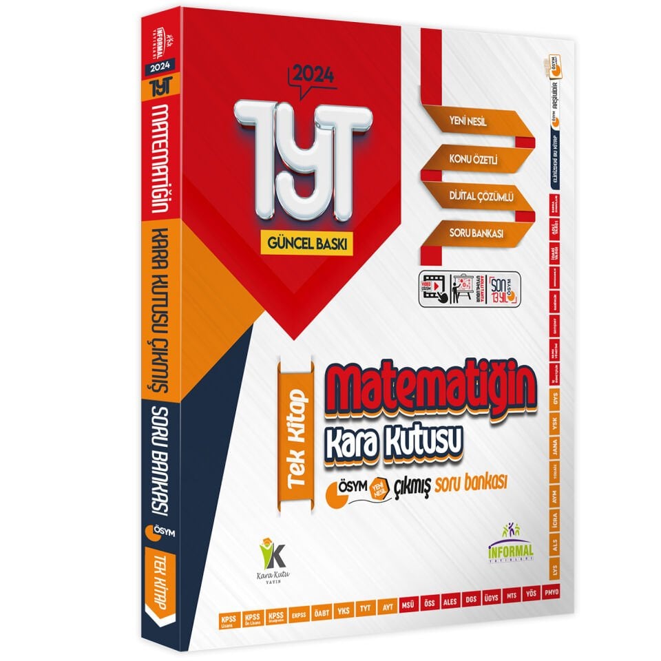 YKS-TYT Matematik TEK KİTAP ve Geometri Kara Kutu Konu Ö. Dijital Çözümlü Soru Bankası