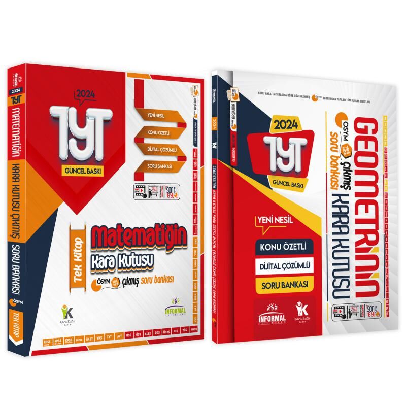 YKS-TYT Matematik TEK KİTAP ve Geometri Kara Kutu Konu Ö. Dijital Çözümlü Soru Bankası
