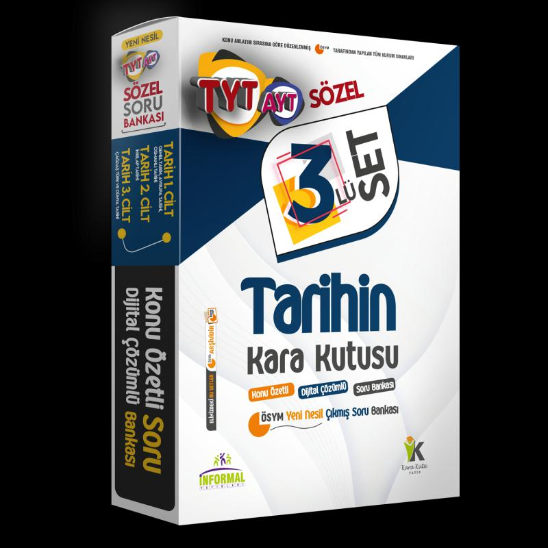 YKS-TYT SÖZEL Tarihin Kara Kutusu 3lü  Dijital Çözümlü Konu Ö.ÖSYM Çıkmış Soru Bankası PAKET SET