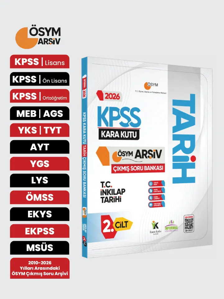 2026 KPSS Tarihin Kara Kutusu 2.Cilt ÖSYM Çıkmış Soru Havuzu Bankası Konu Özetli Dijital Çözümlü