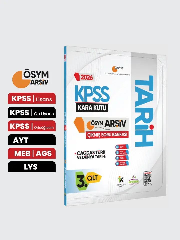 2026 KPSS Tarihin Kara Kutusu 3.Cilt ÖSYM Çıkmış Soru Havuzu Bankası Konu Özetli Dijital Çözümlü