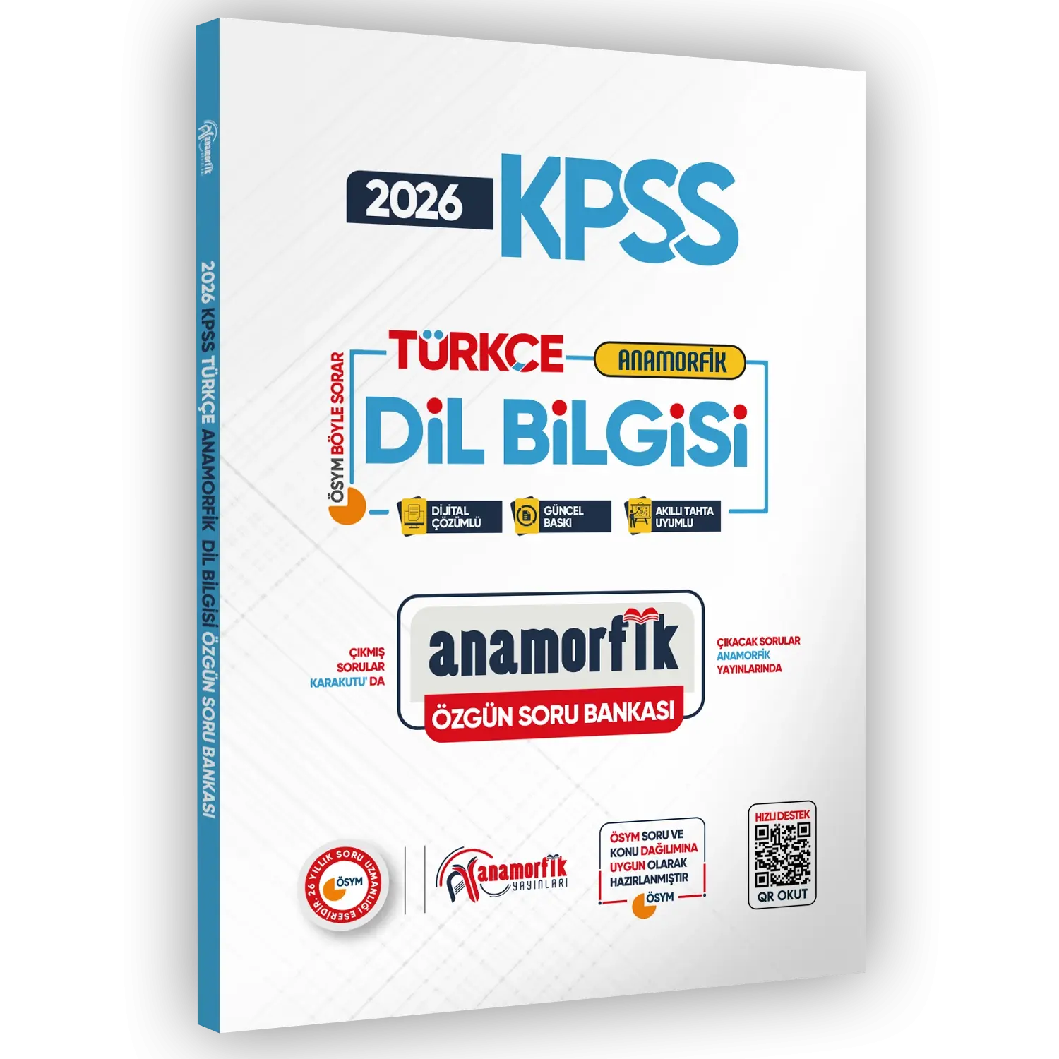 2026 KPSS Türkçe Asimetrik Dil Bilgisi Özgün Soru Bankası Dijital Çözümlü Anamorfik Yayınları