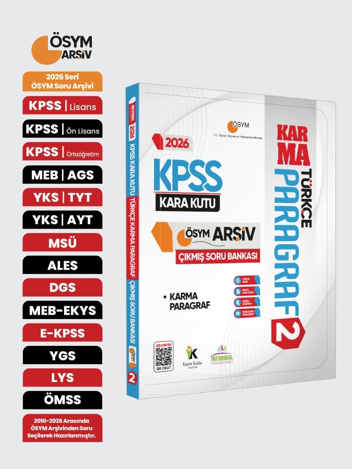 2026 KPSS Türkçenin Kara Kutusu PARAGRAF 2 KARMA ÖSYM Çıkmış Soru Bankası Konu Özetli Çözümlü