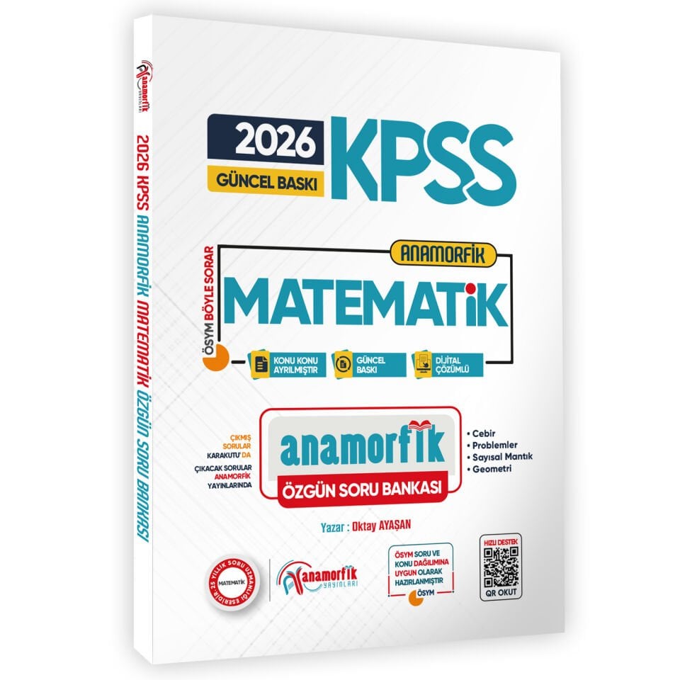 2026 KPSS Yeni Sistem Anamorfik Matematik Özgün Soru Bankası Konu Konu Dijital Çözümlü