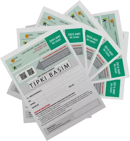 2026 KPSS-DHBT Ön Lisans ÖSYM Çıkmış Soru Tıpkı Basım 6lı Kitapçık Türkiye Geneli Deneme Paketi