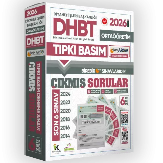 2026 KPSS-DHBT Ortaöğretim ÖSYM Çıkmış Soru Tıpkı Basım 6lı Kitapçık Türkiye Geneli Deneme Paketi