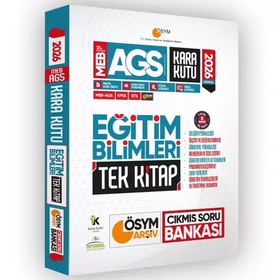 2026 KPSS-MEB AGS-STS Eğitim Bilimlerinin Kara Kutusu TEK KİTAP ÖSYM Çıkmış Soru Bankası Çözümlü
