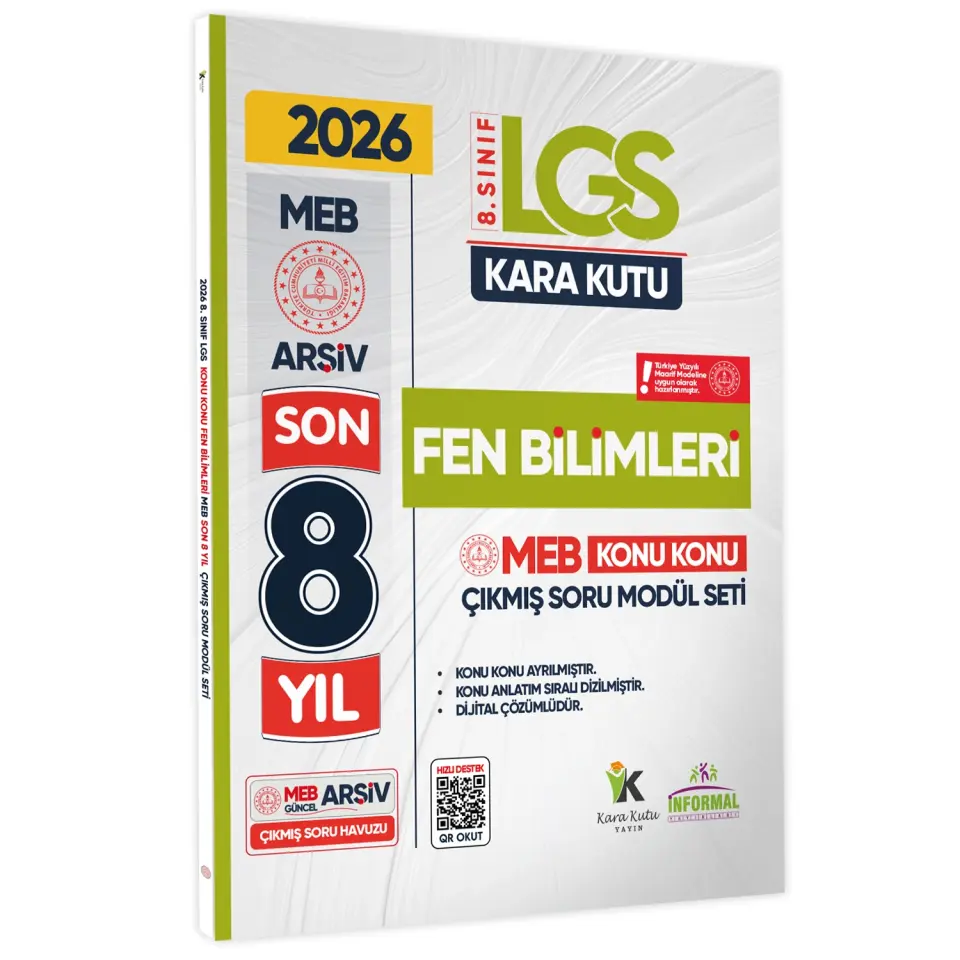 2026 LGS 8.Sınıf Karakutu MEB Çıkmış Soru Modül SET Konu Konu Son 8 Yıl 6lı Video/PDF Çözümlü Set
