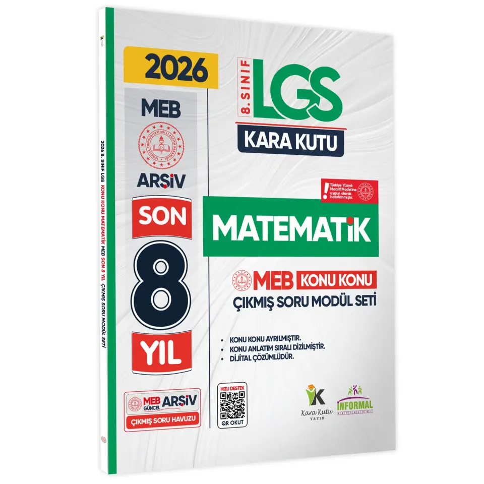 2026 LGS 8.Sınıf Karakutu MEB Çıkmış Soru Modül SET Konu Konu Son 8 Yıl 6lı Video/PDF Çözümlü Set