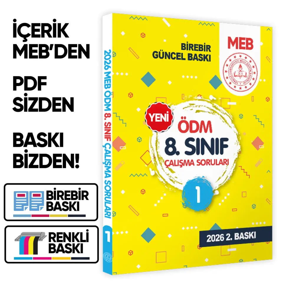 2026 LGS 8.sınıf MEB Çalışma Soruları SORU Bankası 6lı Modül Set ÖDM Çalışma Kitapları BASKI ÜCRETİ