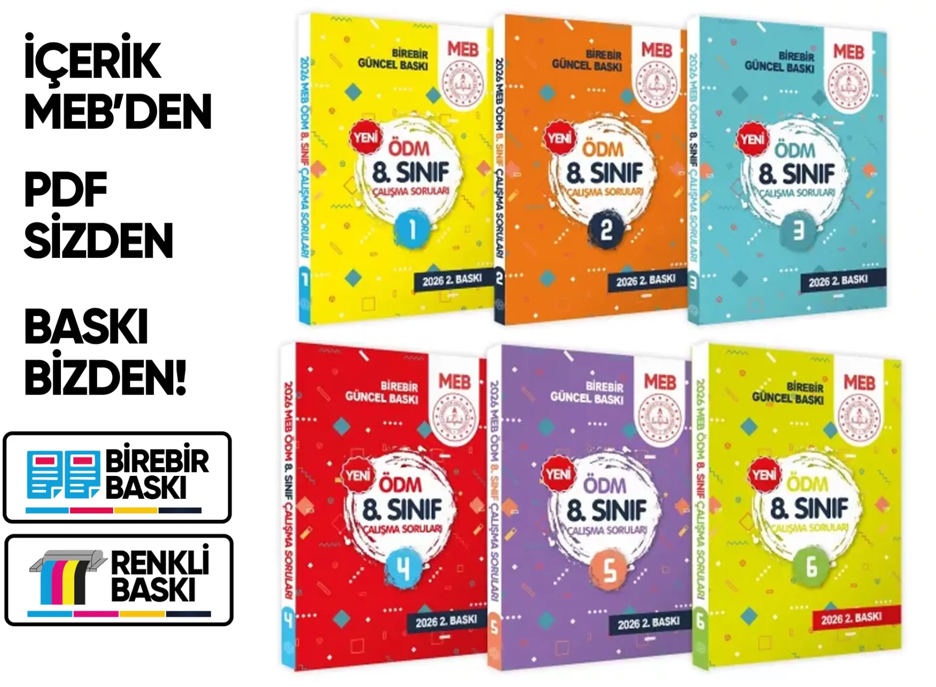 2026 LGS 8.sınıf MEB Çalışma Soruları SORU Bankası 6lı Modül Set ÖDM Çalışma Kitapları BASKI ÜCRETİ