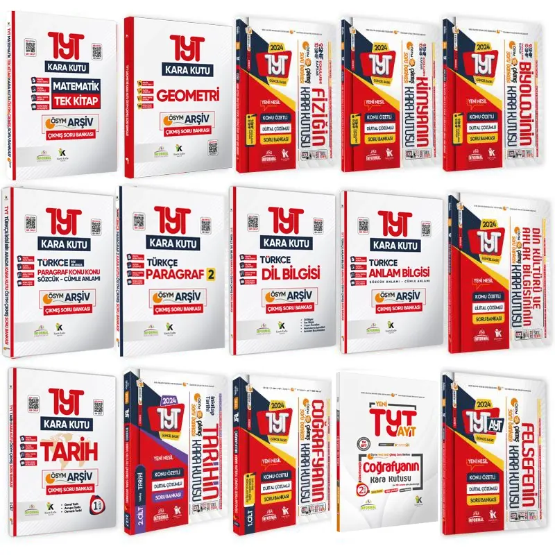 YKS-TYTnin Kara Kutusu EŞİT AĞIRLIK ALTIN PAKET SET Konu Ö.Dijital Çözümlü Çıkmış Soru Bankası