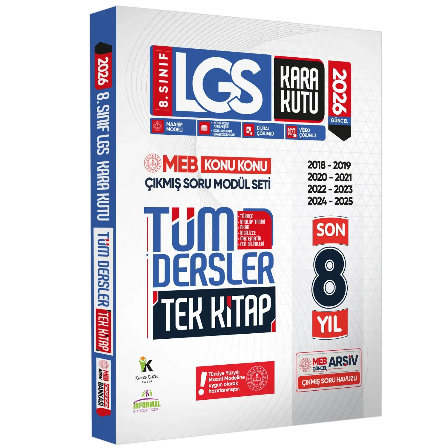 2026 LGS 8.Sınıf MEB Çıkmış Soru Bankası Konu Konu TÜM DERSLER TEK KİTAP Son 8 Yıl Video/PDF Çözümlü