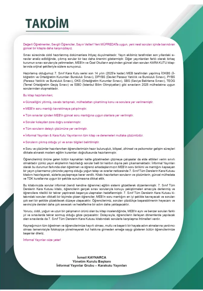 2026 MEB 7’den 8’e Geçenler İçin Tüm Dersler Yaz Çalışma Kitabı Dijital Çözümlü Soru Bankası
