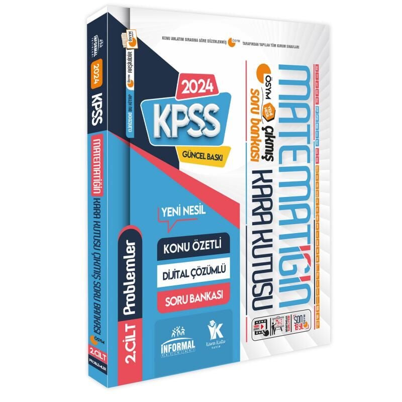 KPSS Matematik Kara Kutu 1.ve 2.Cilt Konu Özetli D.Çözümlü ÖSYM Soru Bankası SET PAKET