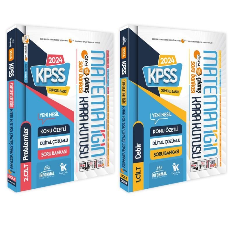 KPSS Matematik Kara Kutu 1.ve 2.Cilt Konu Özetli D.Çözümlü ÖSYM Soru Bankası SET PAKET