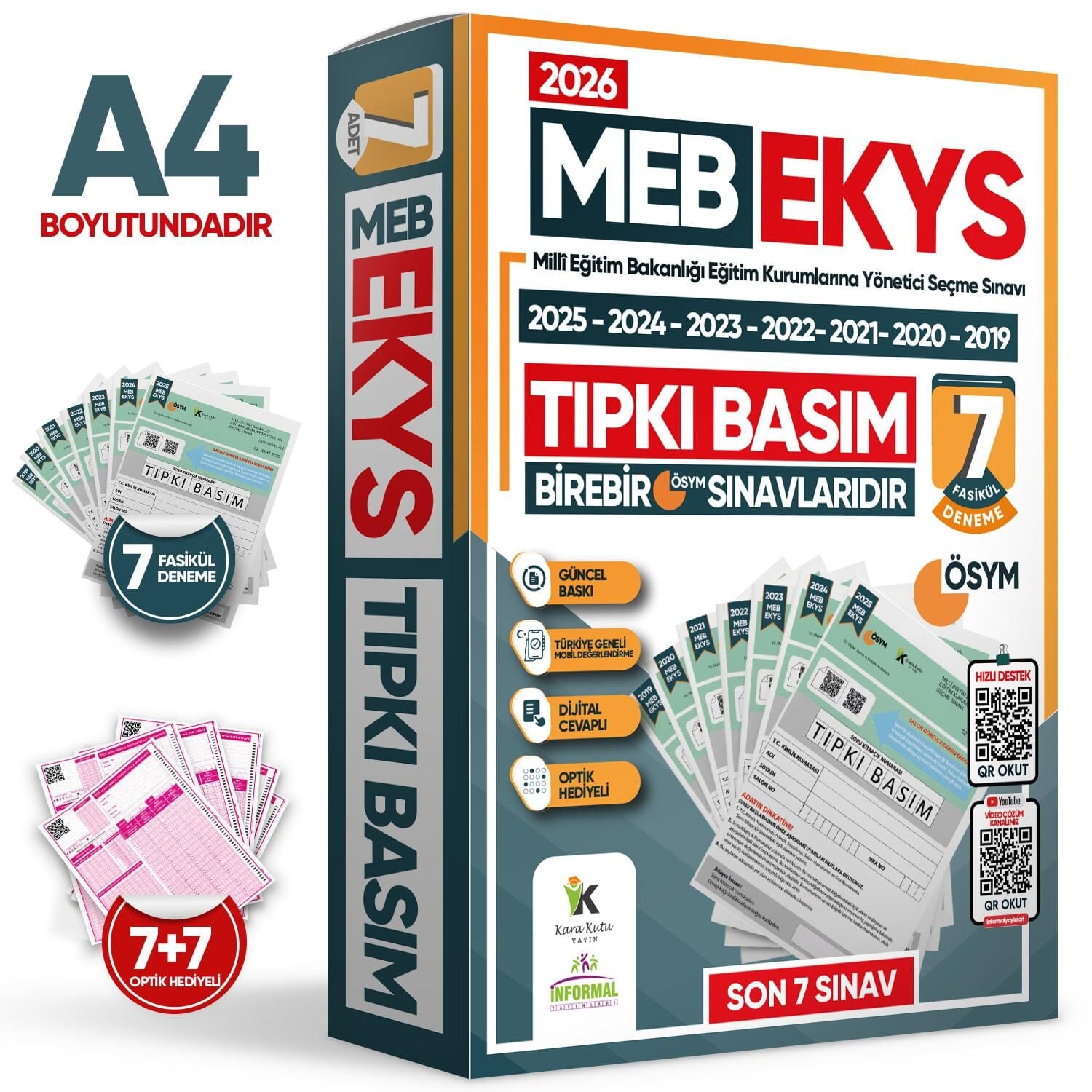 2026 MEB EKYS ÖSYM Çıkmış Soru Tıpkı Basım Deneme Paketi 7li Türkiye Geneli Soru Kitapçıkları